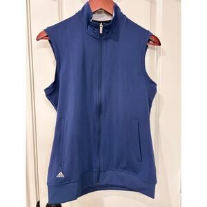 Adidas Women’s Golf Full-Zip Fashion Club Vest Dark Slate Sz Medium NWT